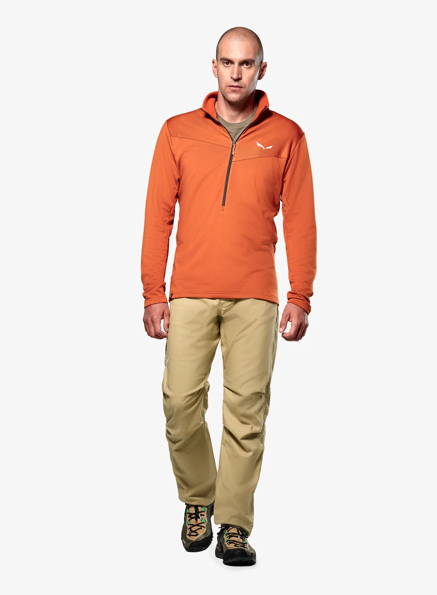 Puloverji brez kapuce Salewa Puez Cammino PL HZ Jacket - bombay brown