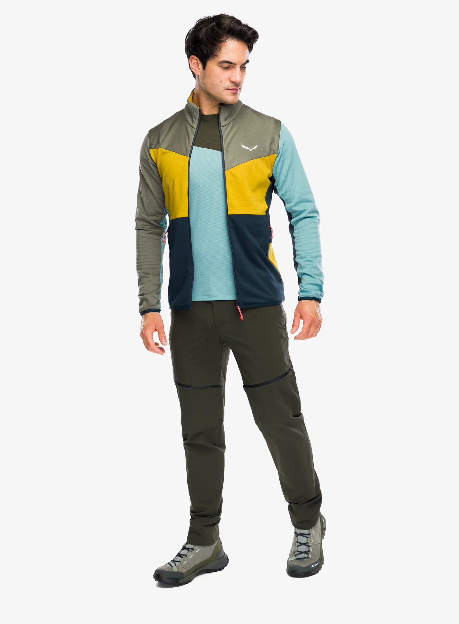 Puloverji brez kapuce Salewa Puez Cammino PL Jacket - faded green/multi