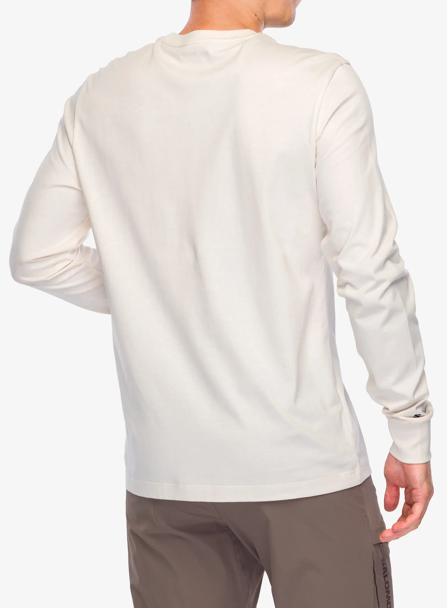 Puloverji brez kapuce Salomon Chest Logo LS Tee - whisper white