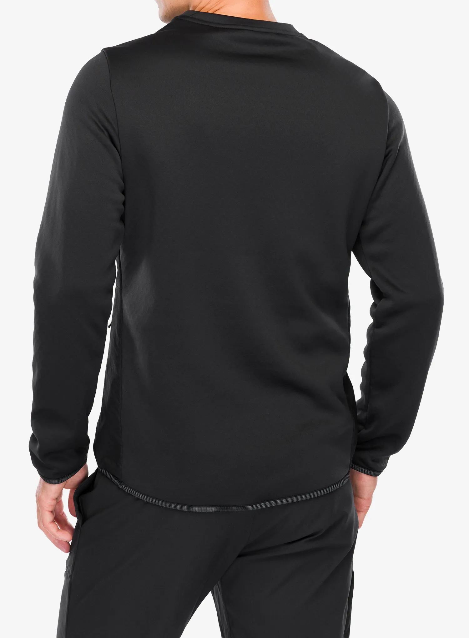 Puloverji brez kapuce Salomon Outline Hyb Warm Pullov - deep black