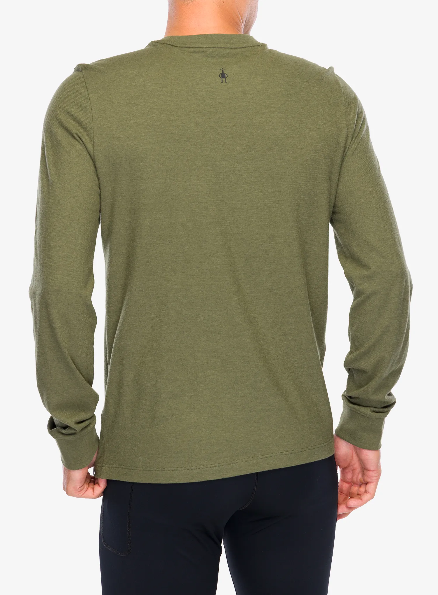 Puloverji brez kapuce Smartwool Geometric Bear Long Sleeve Graphic Tee - winter moss