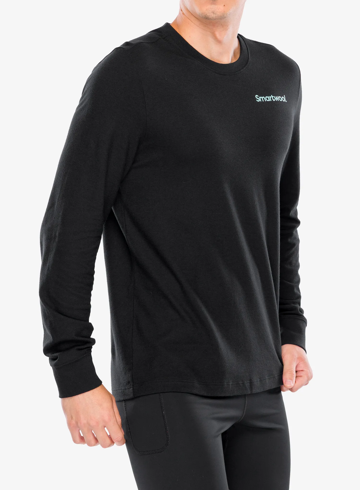Puloverji brez kapuce Smartwool Gondola View Long Sleeve Graphic Tee - black