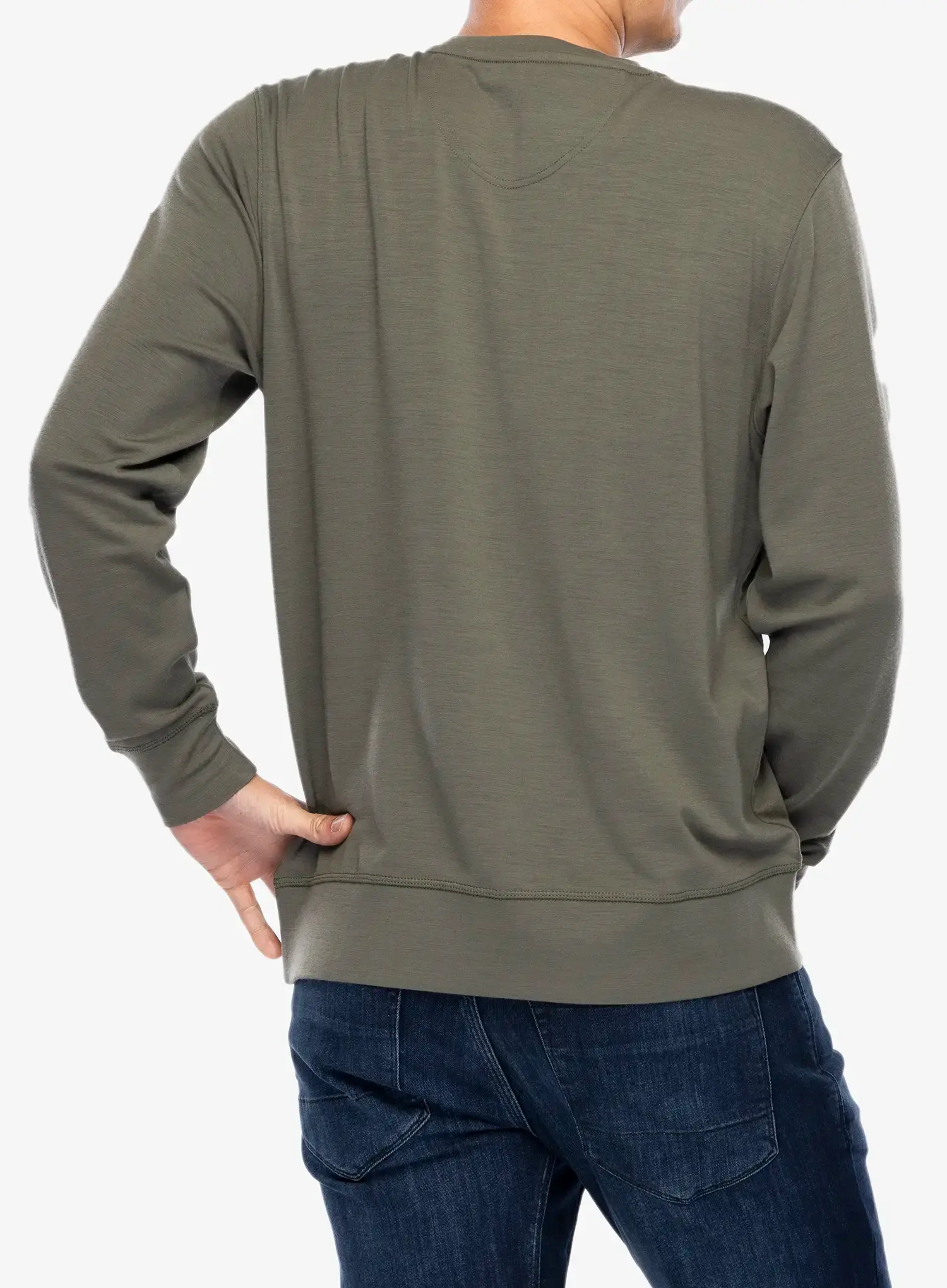 Puloverji brez kapuce Super.natural Sn Sailor Crew - tea leaf/jet black/raisin