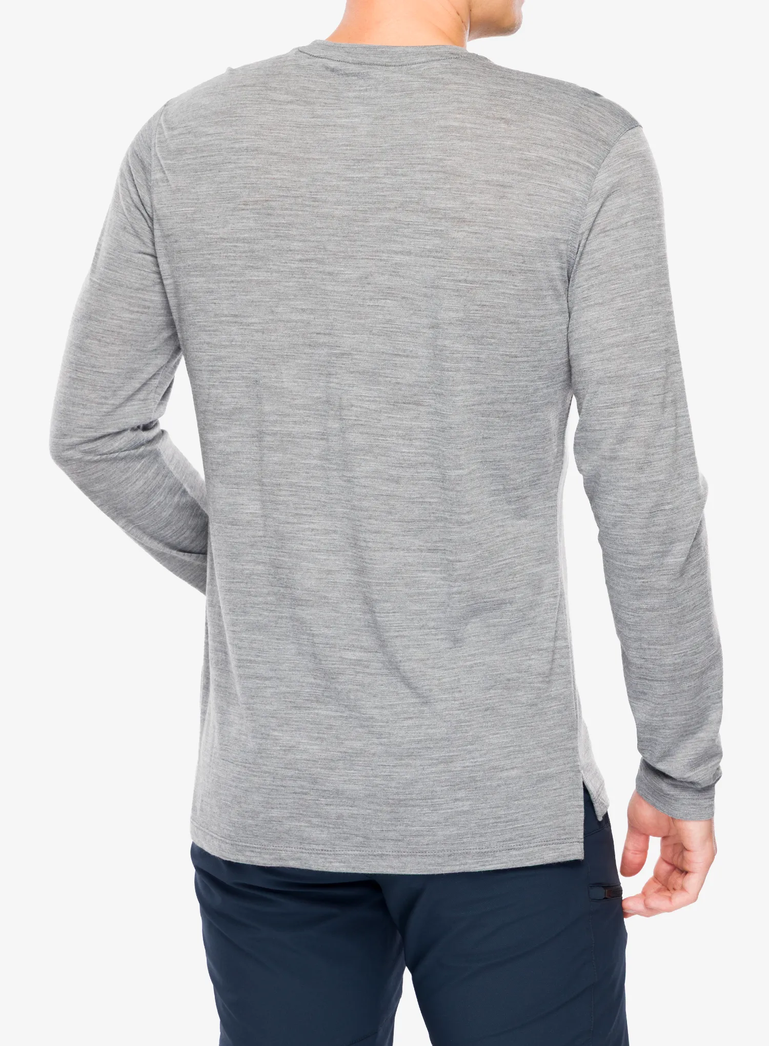 Puloverji brez kapuce Super.natural Super Mountain LS - cashmere grey melange/various