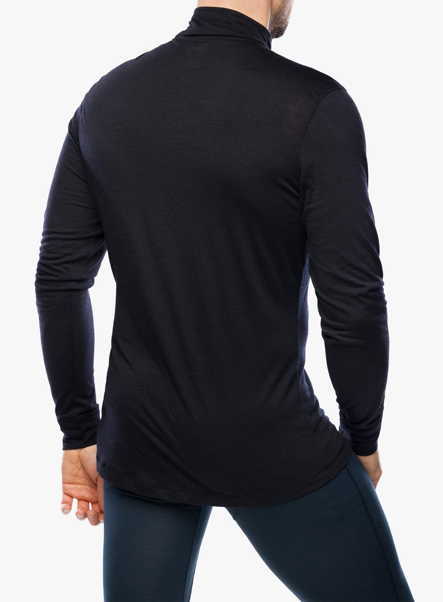Puloverji brez kapuce Super.natural Tundra175 Zip 1/4 - jet black