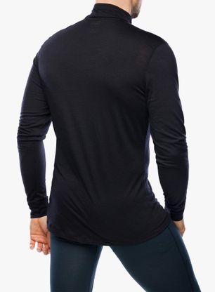 Puloverji brez kapuce Super.natural Tundra175 Zip 1/4 - jet black