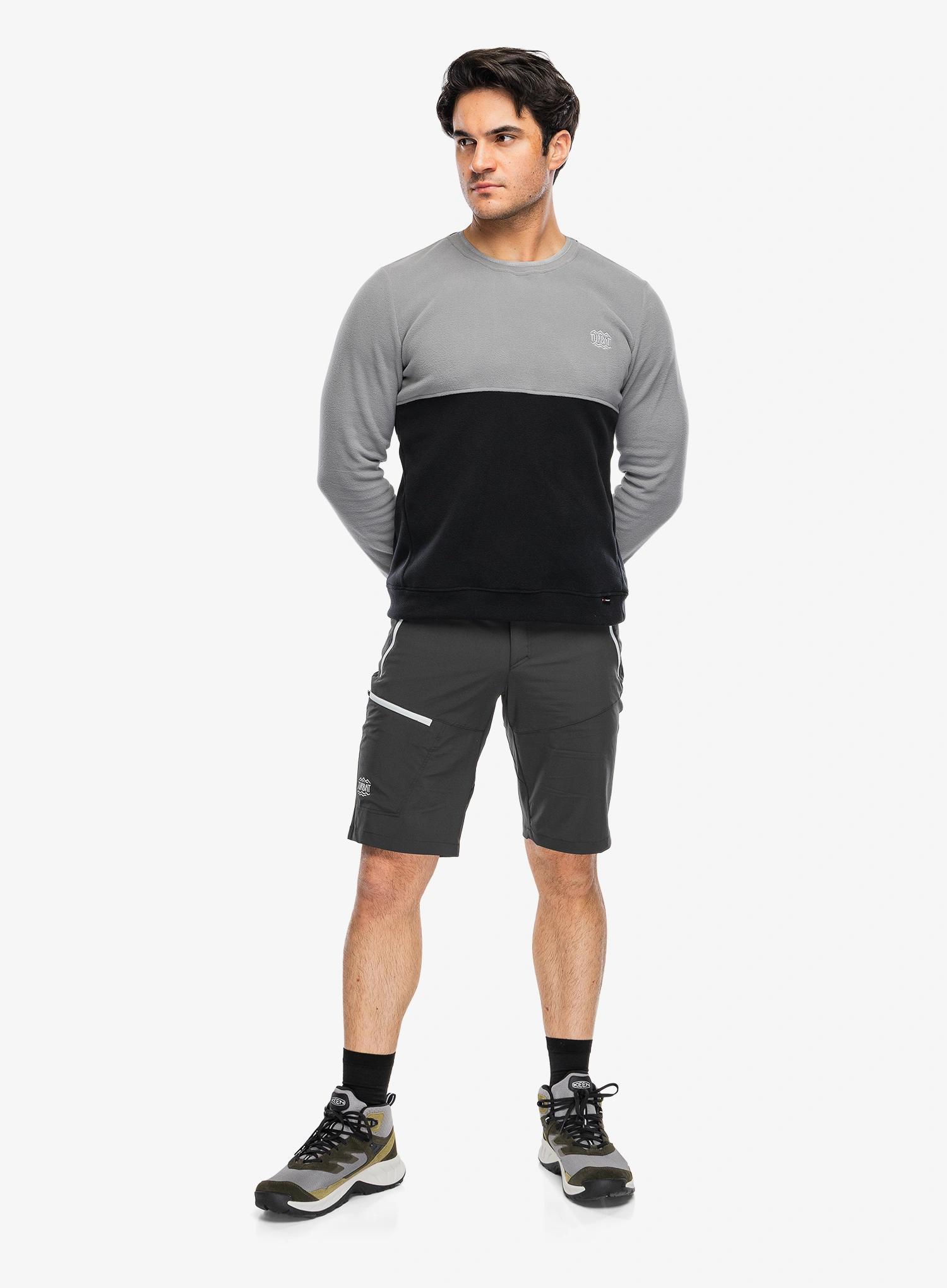 Puloverji brez kapuce Turbat Scout Fleece - black/coudburst grey