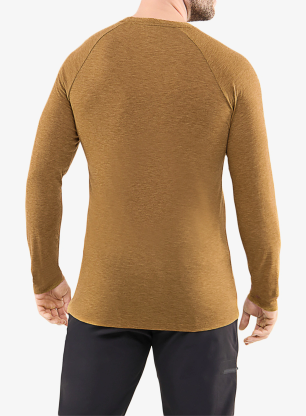 Puloverji brez kapuce Viking Longsleeve Andali - light brown/black