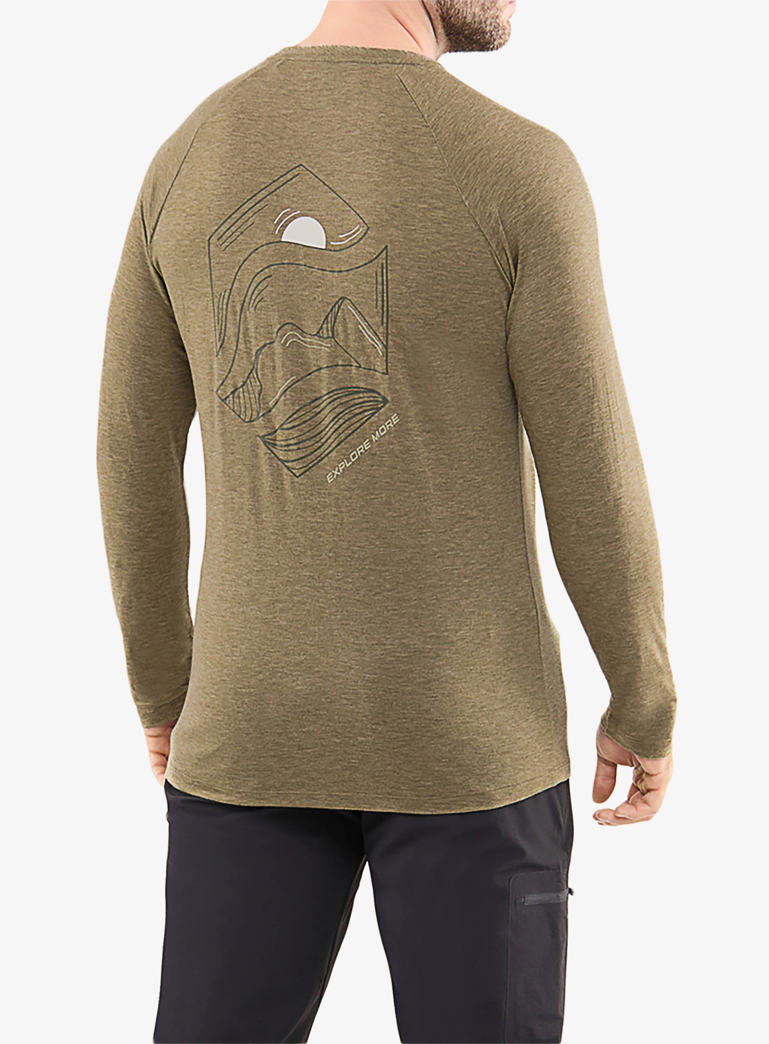 Puloverji brez kapuce Viking Longsleeve Andali - olive