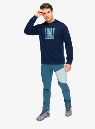 Jopica Columbia Trek Graphic Hoodie - collegiate navy/linework