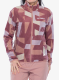 Ženska jopica adidas TERREX Multi Printed Full-Zip Fleece Jacket - woner beige/quiet crimson