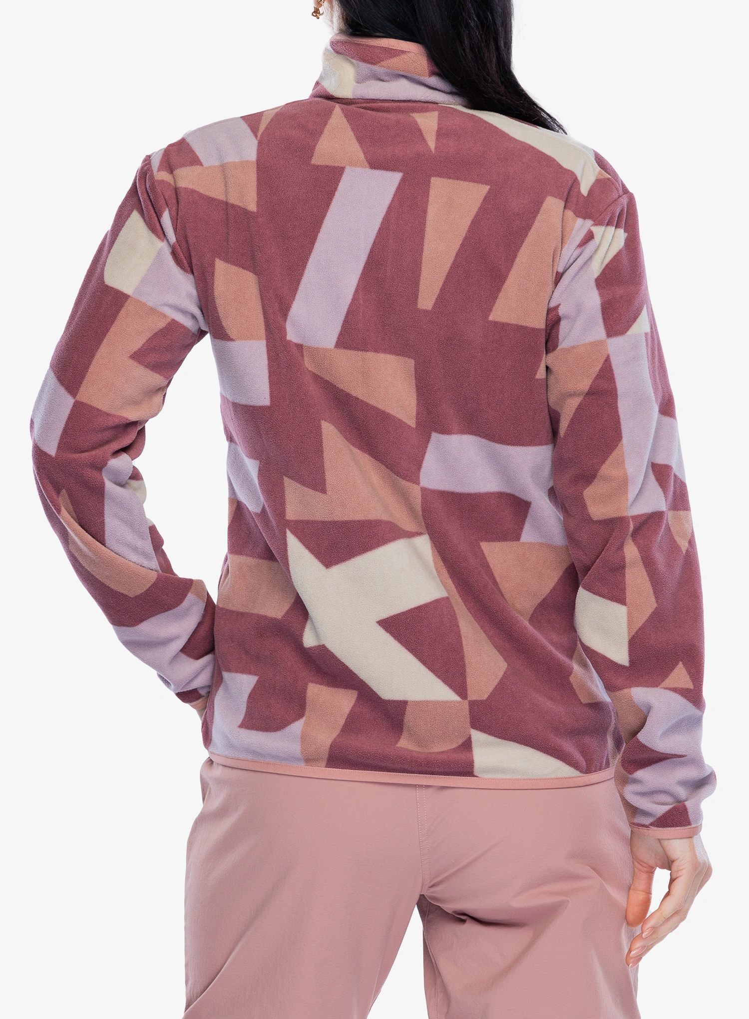 Ženska jopica adidas TERREX Multi Printed Full-Zip Fleece Jacket - woner beige/quiet crimson