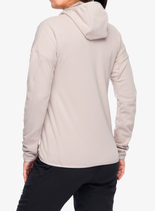 Ženska jopica adidas TERREX Techrock CLIMAWARM+ Wind Hooded Fleece Jacket - wonder taupe