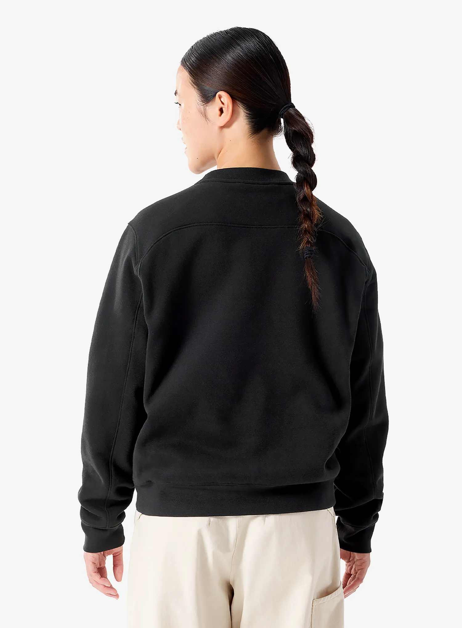 Ženska jopica Arcteryx Emblem Fleece Crew - black