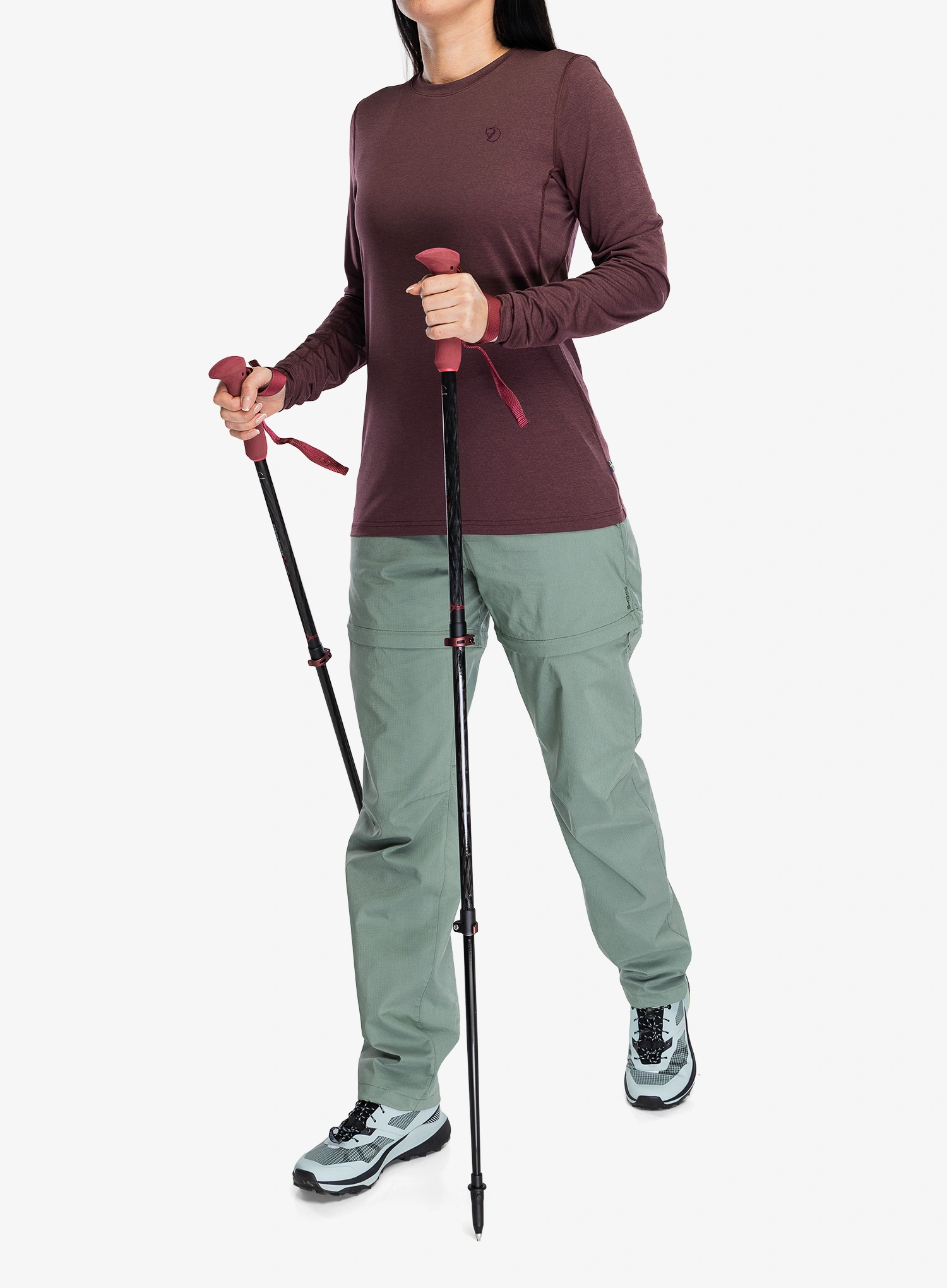 Ženska jopica brez kapuce Fjallraven Abisko Day Hike LS - port