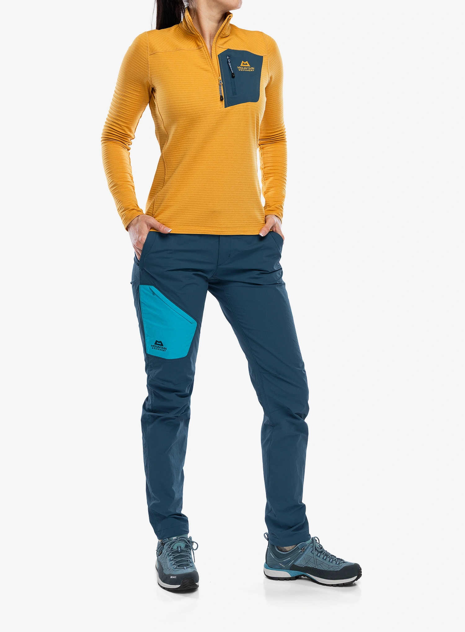 Ženska jopica brez kapuce Mountain Equipment Lumiko Zip-T - butterscotch/maj