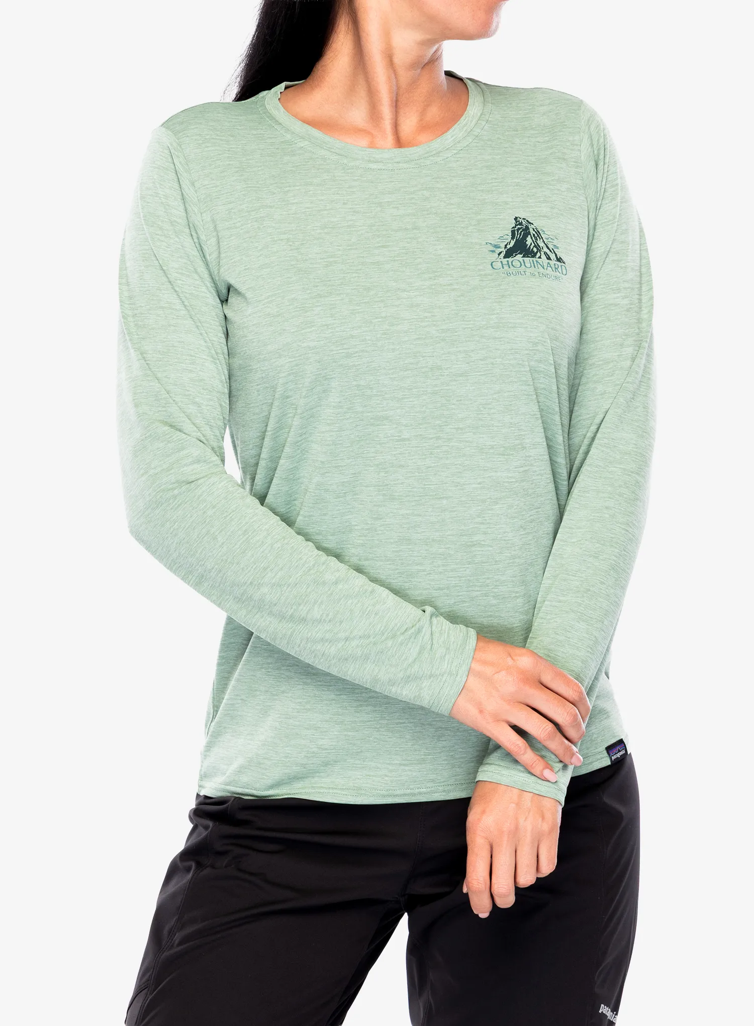Ženska jopica brez kapuce Patagonia L/S Cap Cool Daily Graphic Shirt Lands - chouinard crest/green