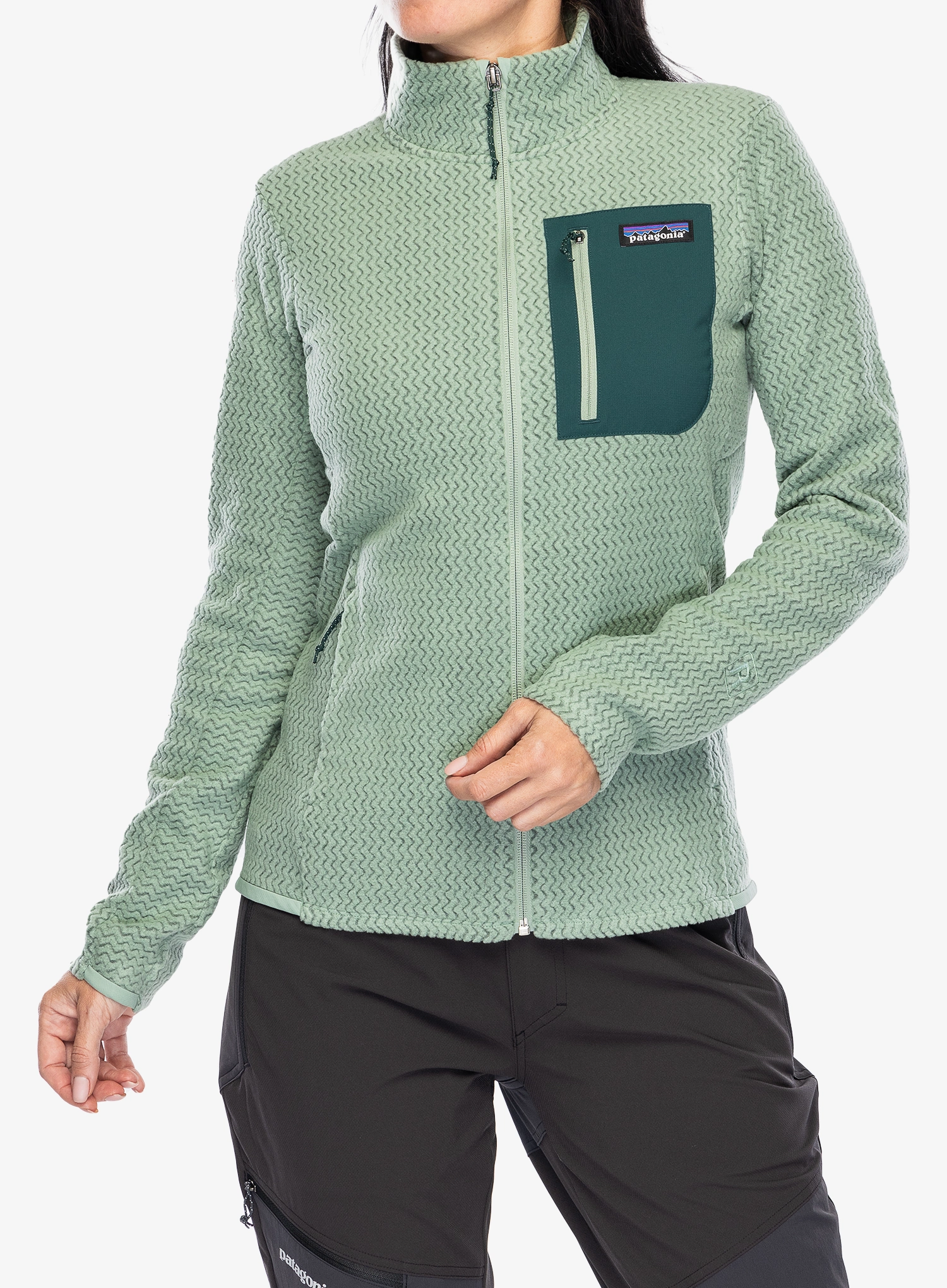 Ženska jopica brez kapuce Patagonia R1 Air Jacket - ellwood green