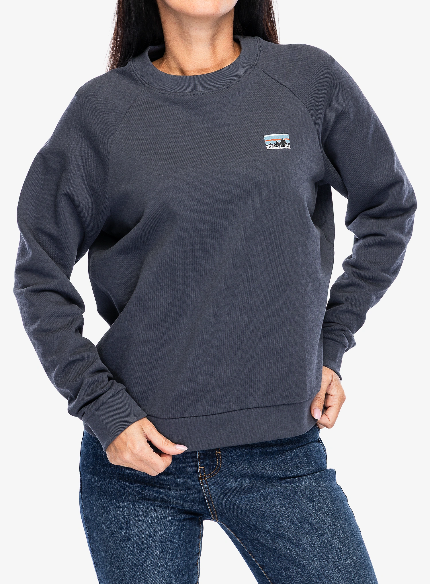 Ženska jopica brez kapuce Patagonia Regenerative Organic Certified Cotton Essential Top - smolder blue