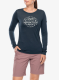 Ženska jopica brez kapuce Super.natural Mountain Girl LS - blueberry/white stone