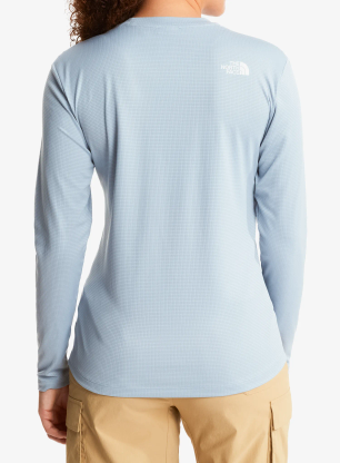 Ženska jopica brez kapuce The North Face Shadow Long Sleeve T-Shirt - frost grey