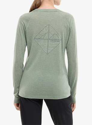 Ženska jopica brez kapuce Viking Longsleeve Andali - green
