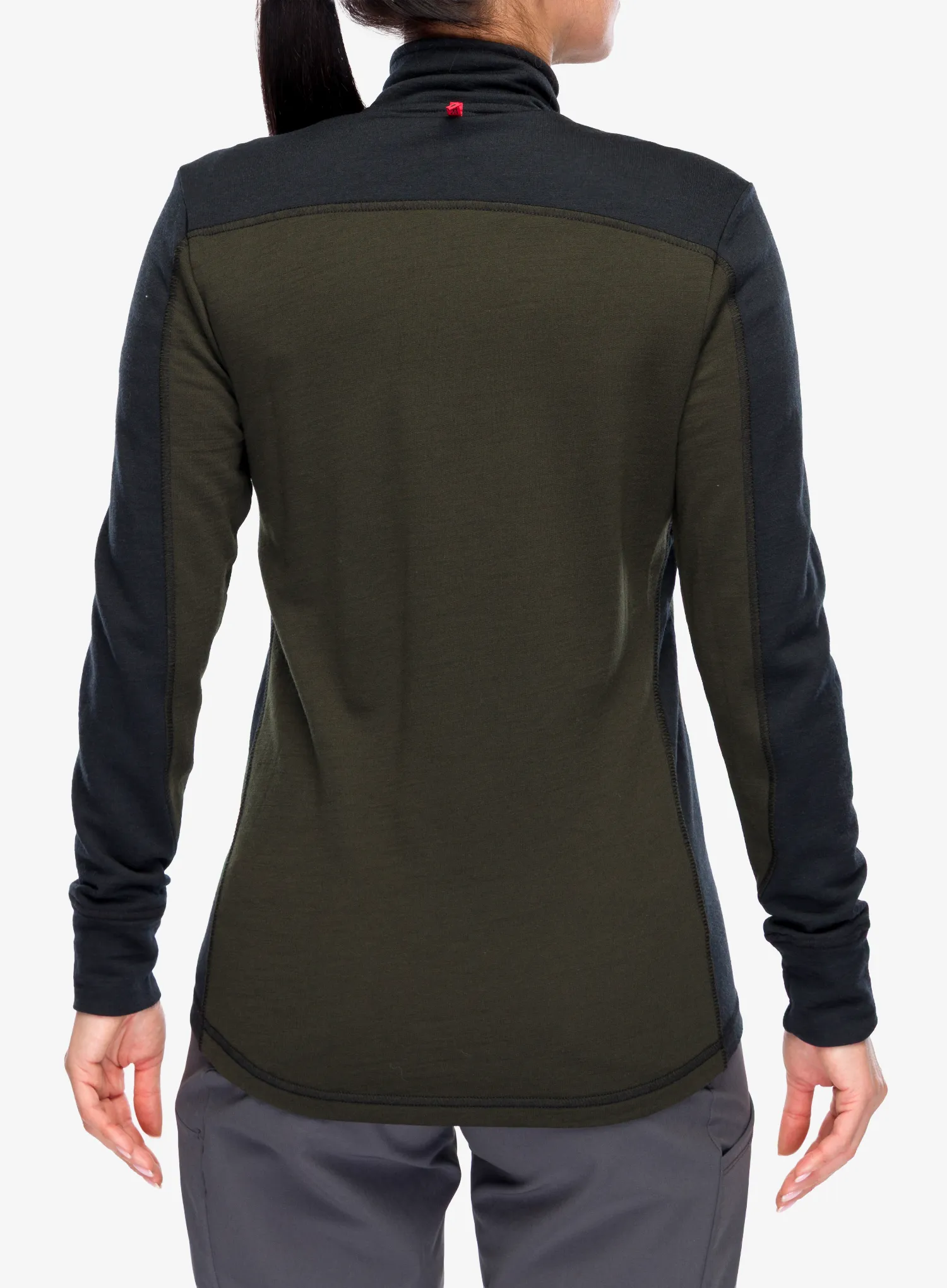 Ženska jopica Dovre Mid Full Zip Merino Wool - green