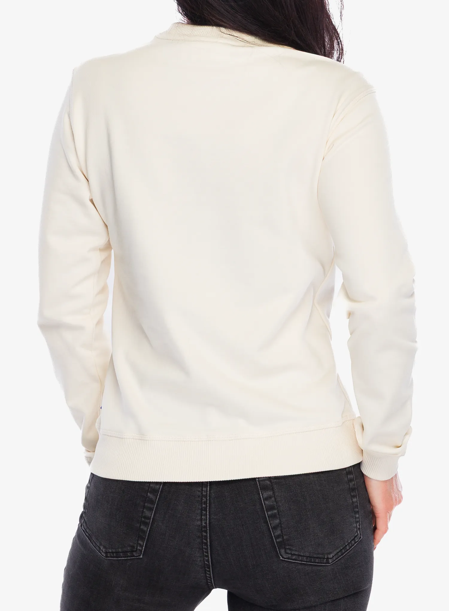 Ženska jopica Fjallraven 1960 Logo Badge Sweater - chalk white