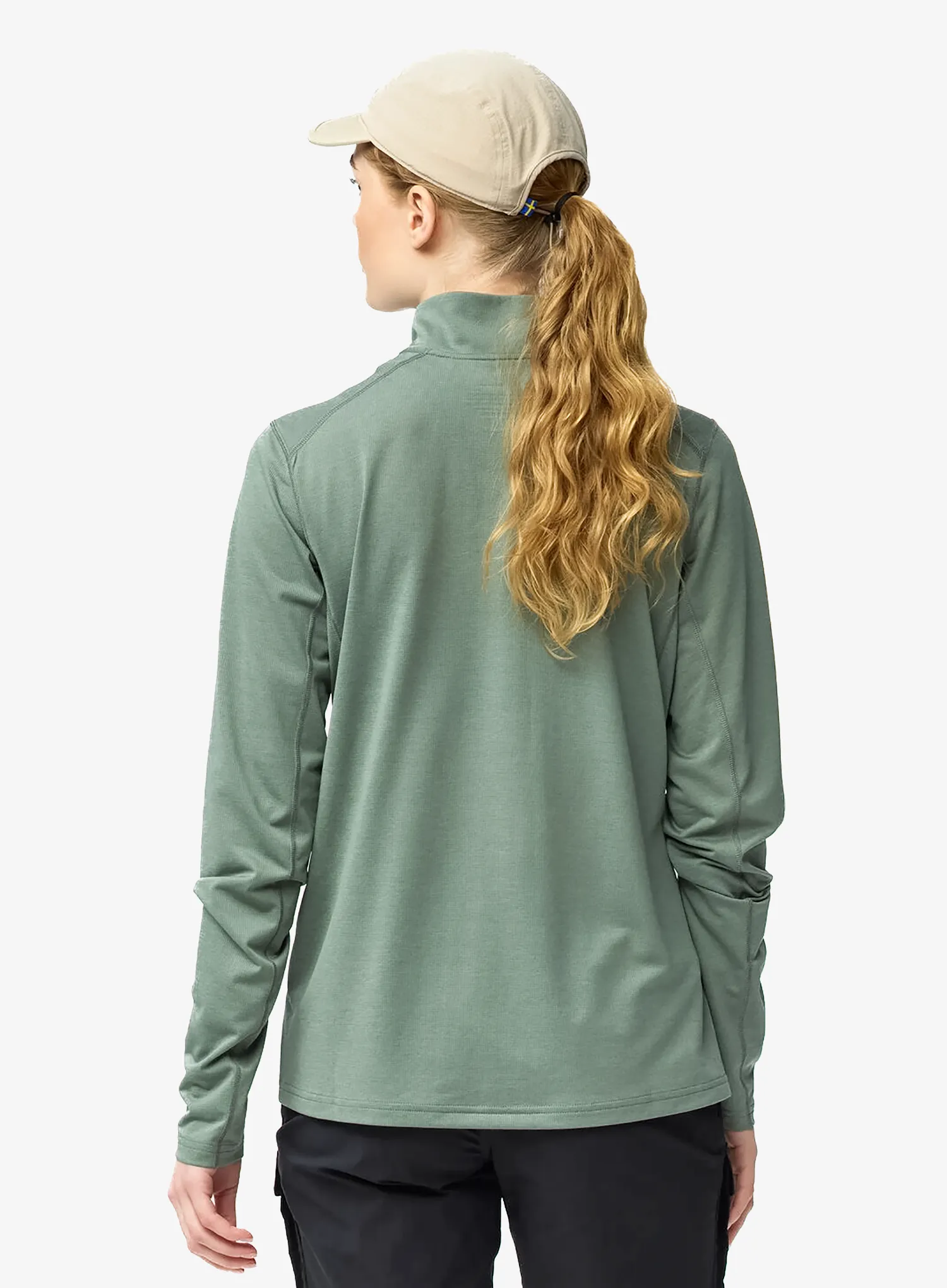 Ženska jopica Fjallraven Abisko Day Hike Half Zip - patina green