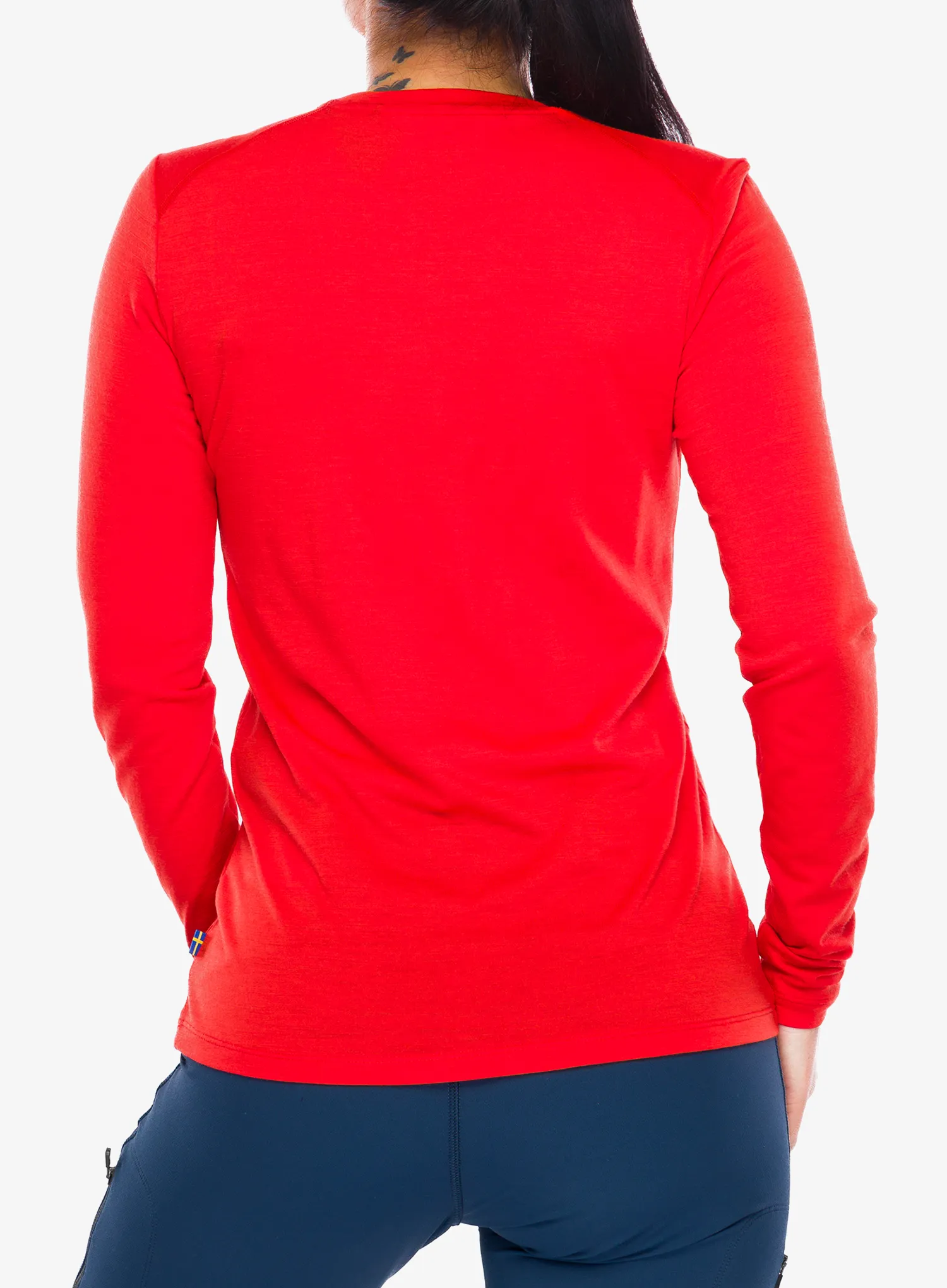Ženska jopica Fjallraven Abisko Wool LS - flame orange
