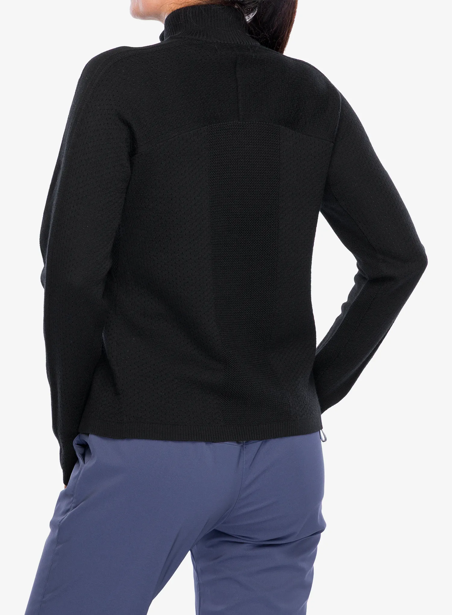 Ženska jopica Icebreaker Anniversary Original LS Half Zip - black