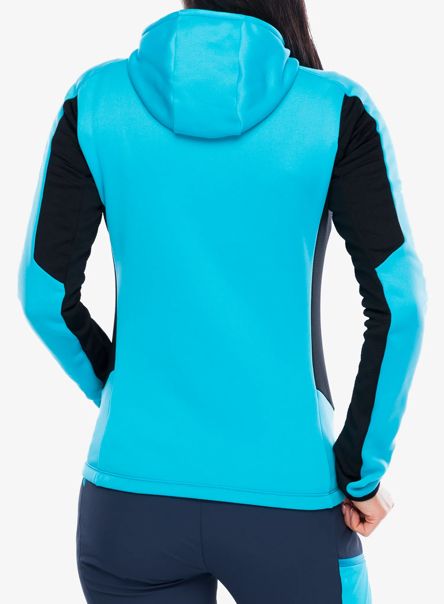 Ženska jopica Montura Pulse Hooded Maglia - turquoise