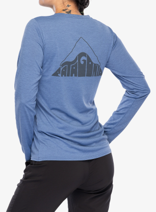 Ženska jopica Patagonia L/S Cap Cool Daily Graphic Shirt Lands - driftways/current blue x-dye