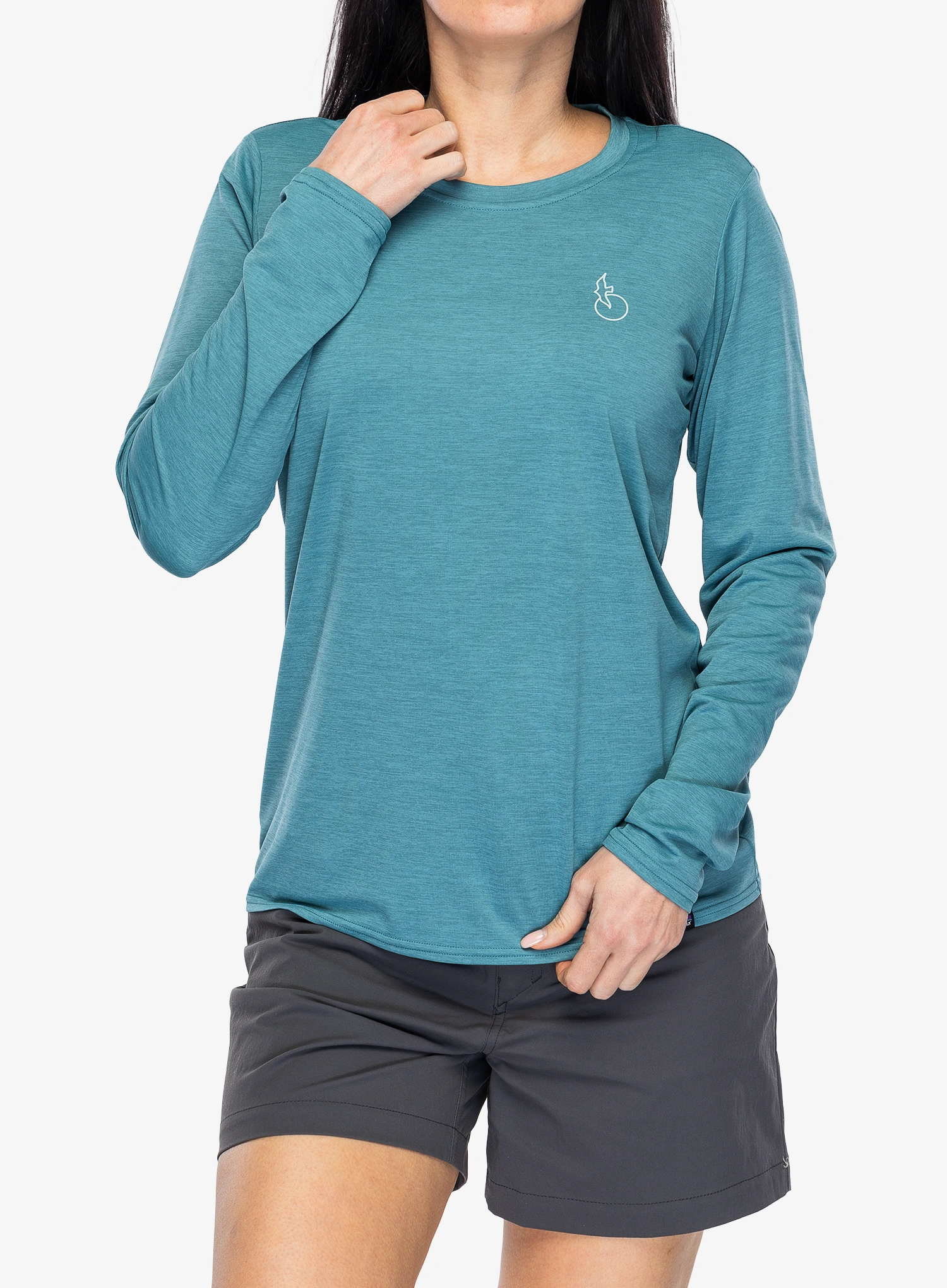 Ženska jopica Patagonia L/S Cap Cool Daily Graphic Shirt Waters - swelldrifter/wetland blue