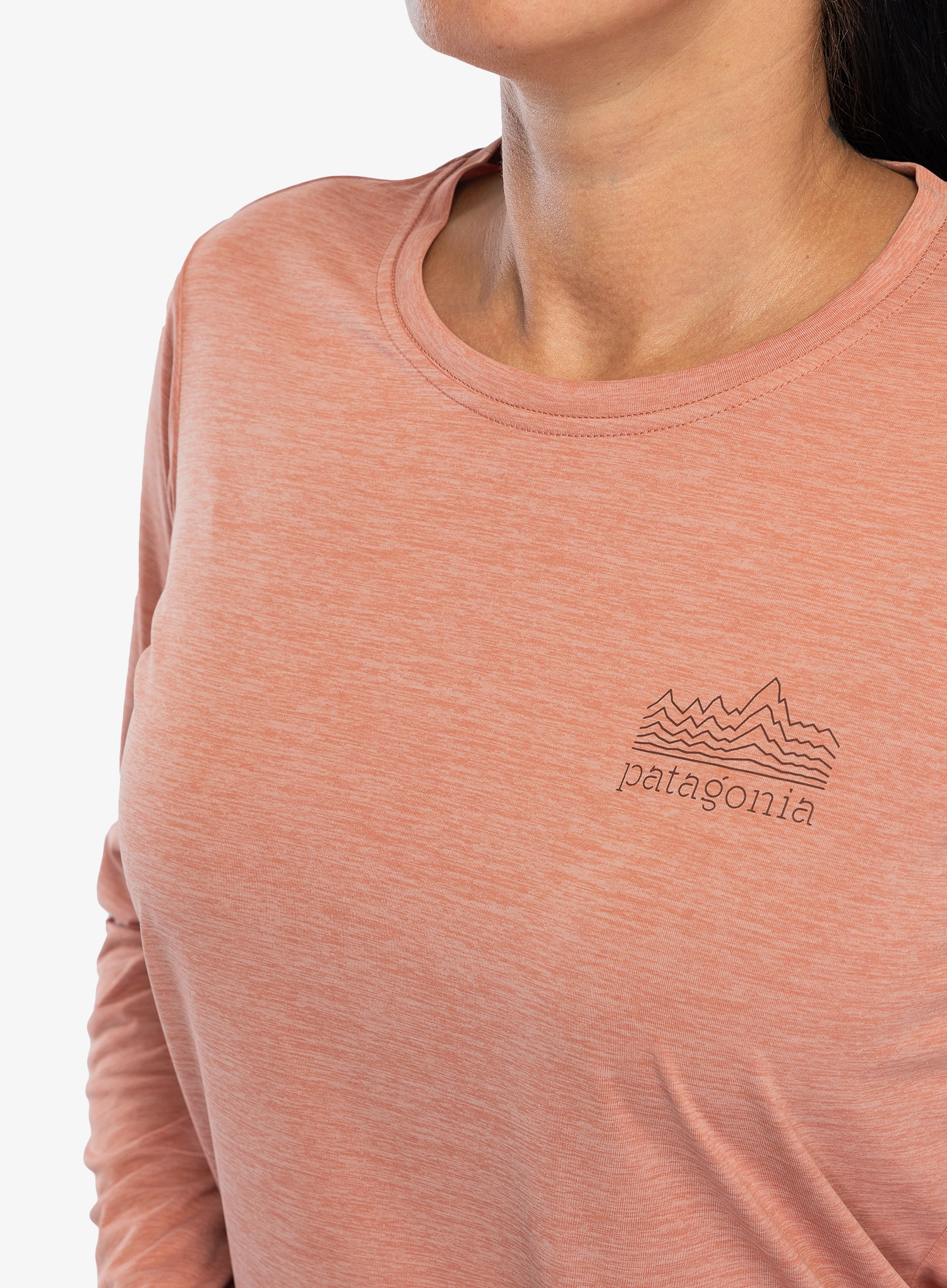 Ženska jopica Patagonia L/S Capilene Cool Daily Graphic Shirt - strataspire/moment pink x-dye