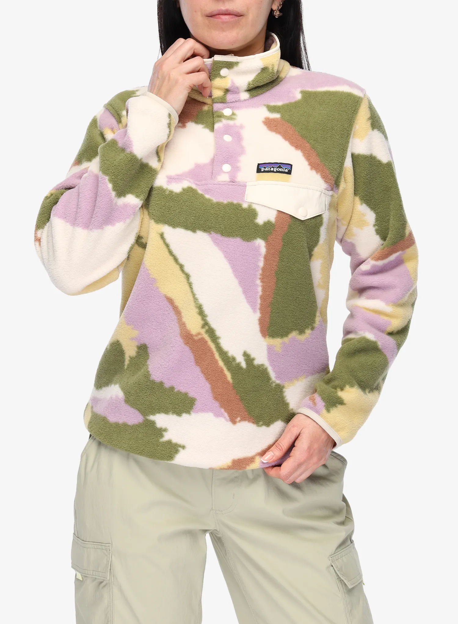 Ženska jopica Patagonia Lightweight Synch Snap-T Pullover - sunshine/natural