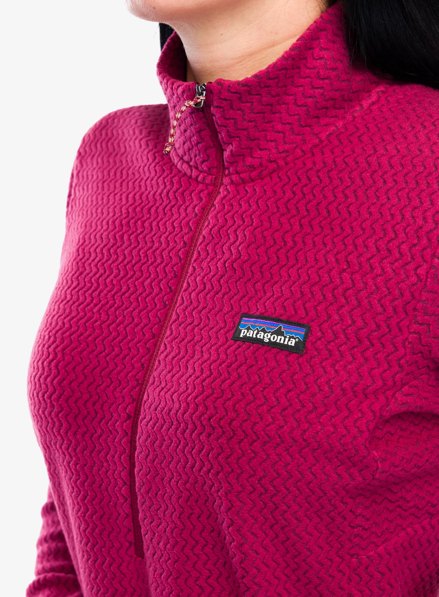 Ženska jopica Patagonia R1 Air Zip Neck - marion red
