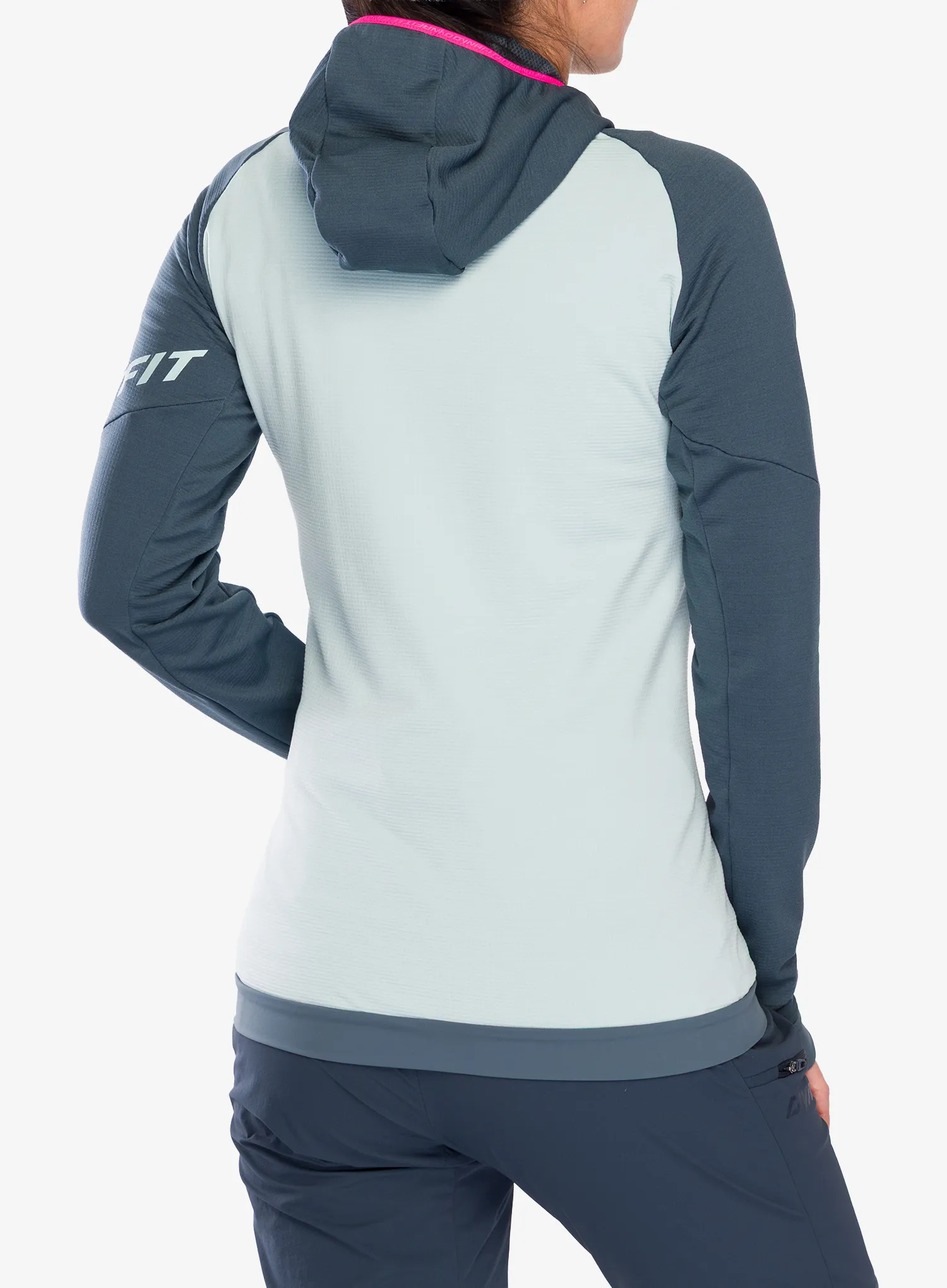 Ženska jopica z zadrgo Dynafit Radical Polartec Hooded Jacket - cloud blue