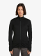 Ženska jopica z zadrgo Icebreaker Merino 260 Quantum IV LS Zip - black