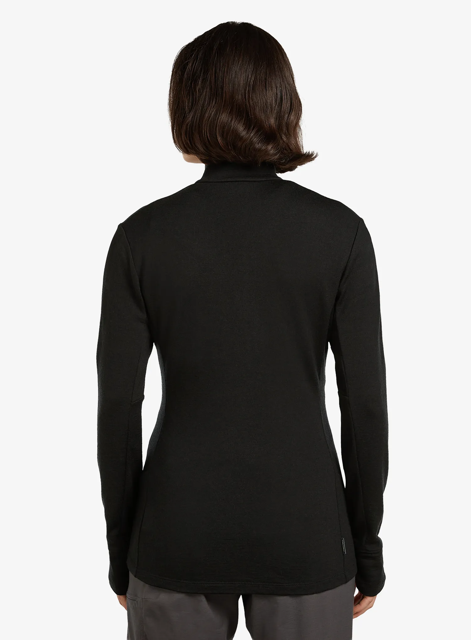 Ženska jopica z zadrgo Icebreaker Merino 260 Quantum IV LS Zip - black