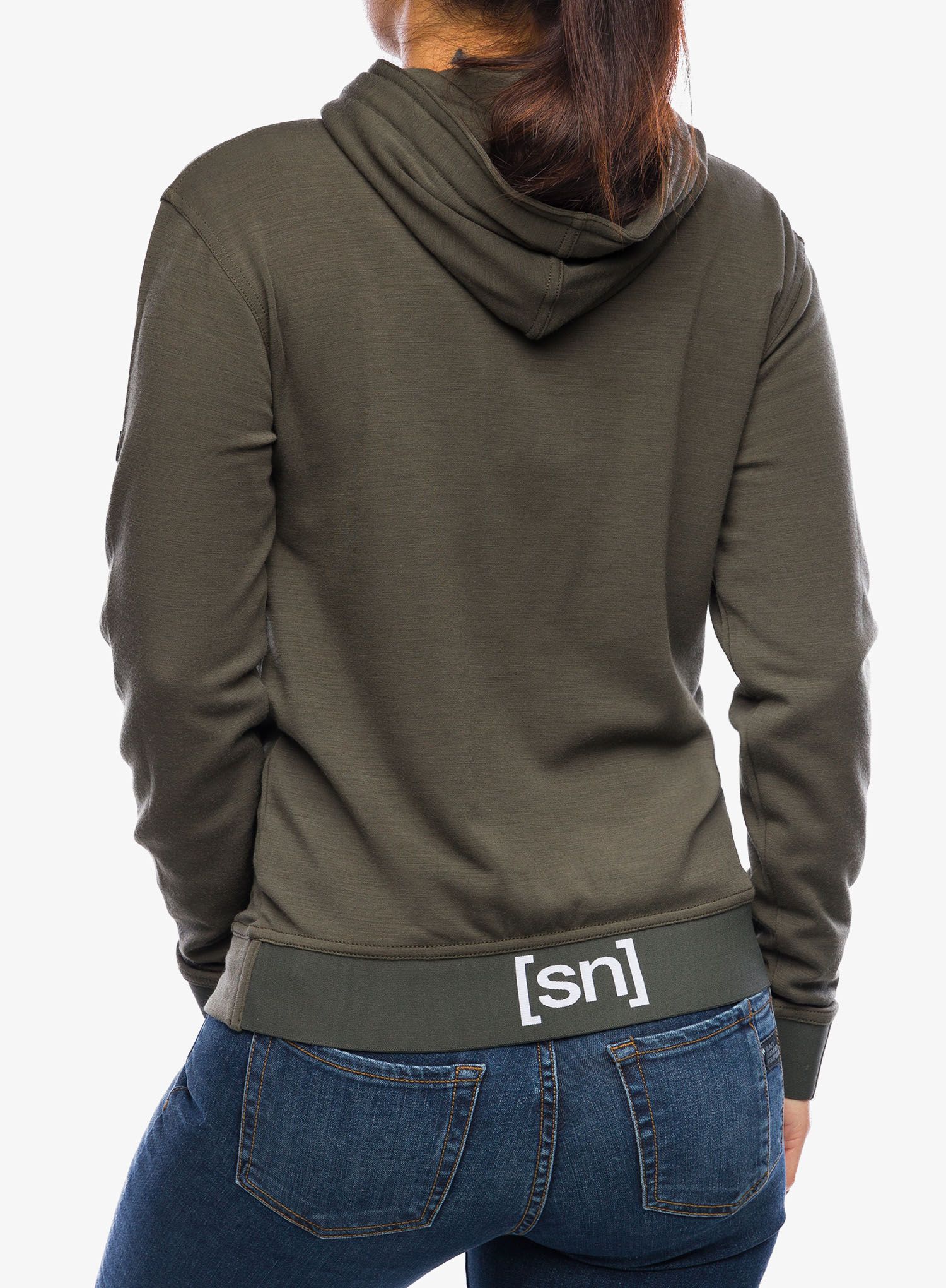 Ženska jopica z zadrgo Super.natural Solution Hoodie - black ink