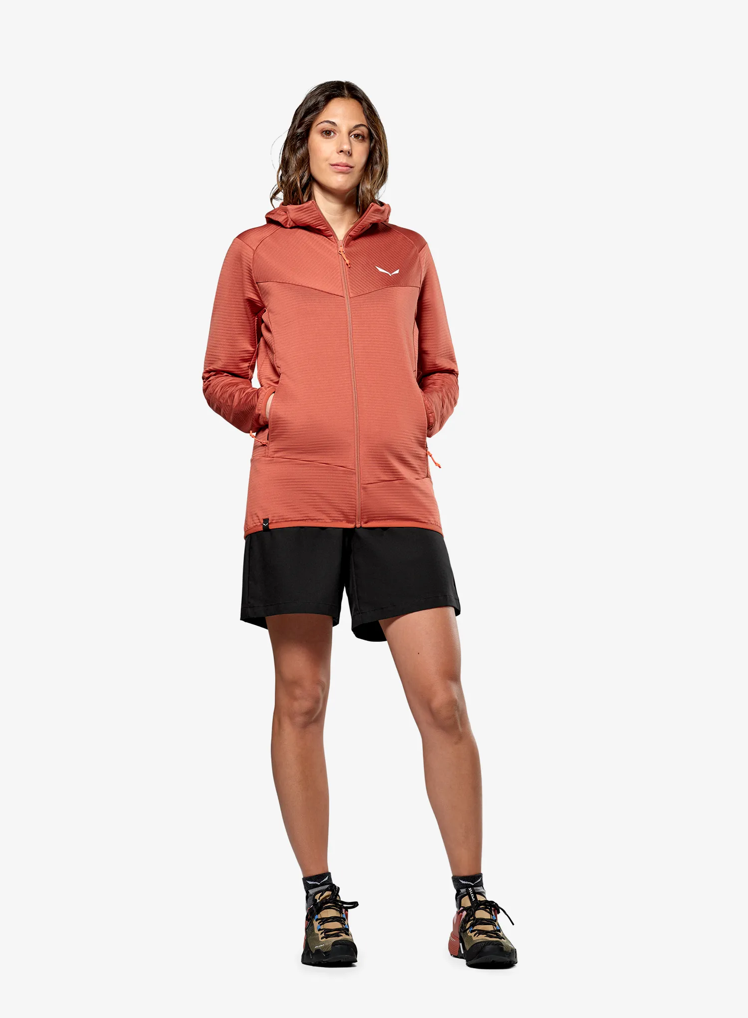 Ženska jopica Salewa Puez Altavia PL HD Jacket - etruscan red