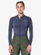 Ženska jopica Salewa Zebru Responsive 1/2 Zip Tee - dark denim