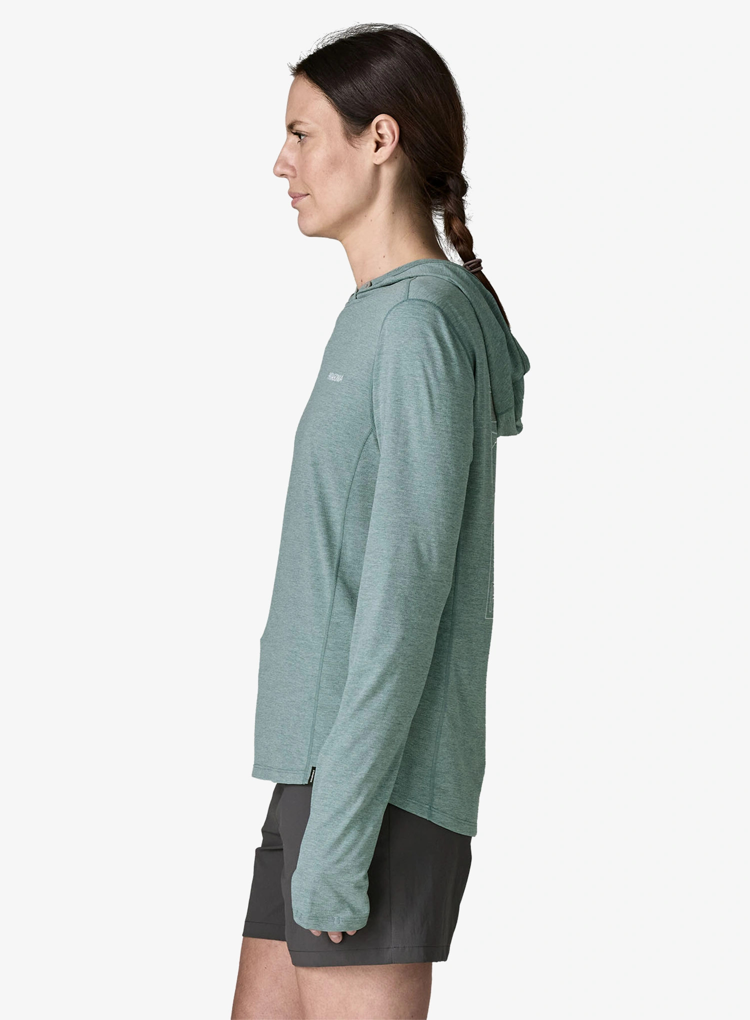Ženska jopica s kapuco Patagonia Cap Cool Sun Hoody Peak Visions - nouveau green/blue sage x-dye