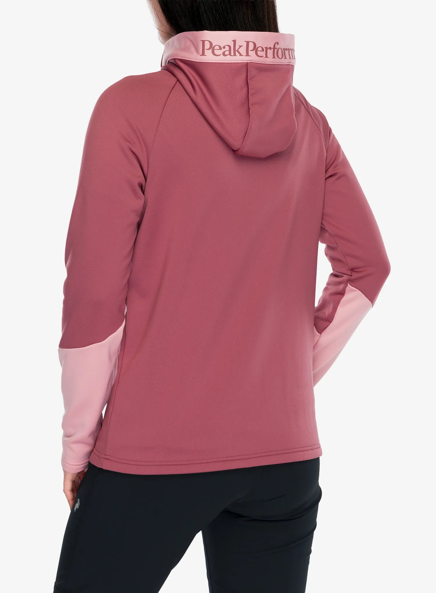 Ženska jopica s kapuco Peak Performance Rider Essentials Zip Hood - wild rouge/warm blu