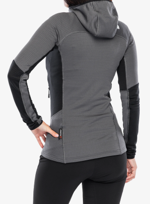 Ženska jopica s kapuco The North Face Polartec Powergrid Stormgap Hoodie - anthracite grey/tnf black