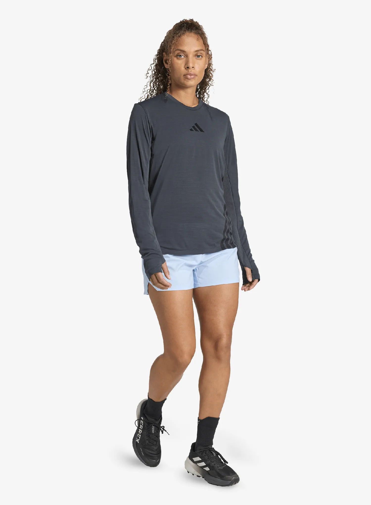 Ženska tekaška jopica adidas TERREX Xperior Climacool+ LS T-shirt - carbon
