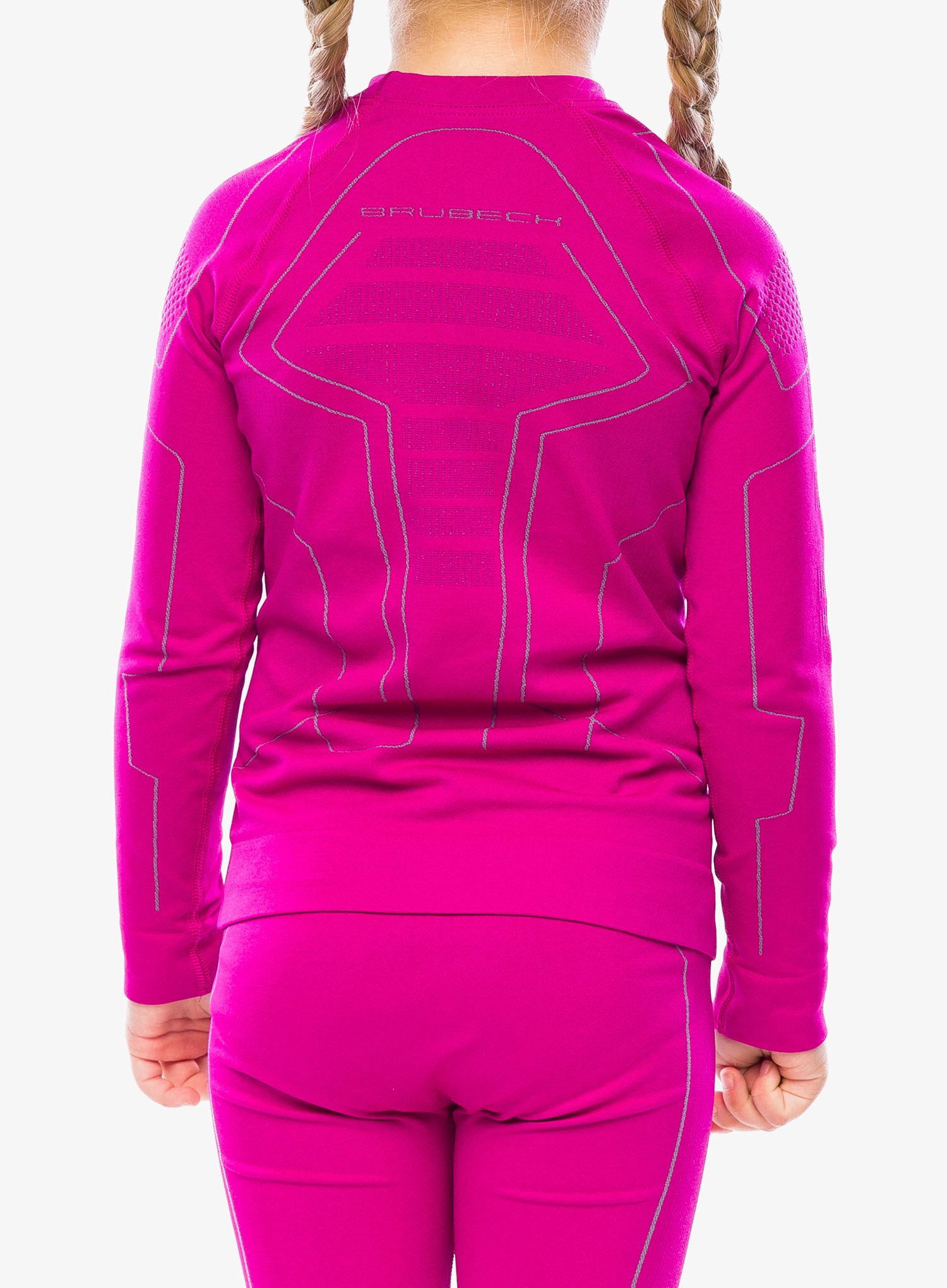 Otroška jopica Brubeck Thermo Kids - fuchsia/grey