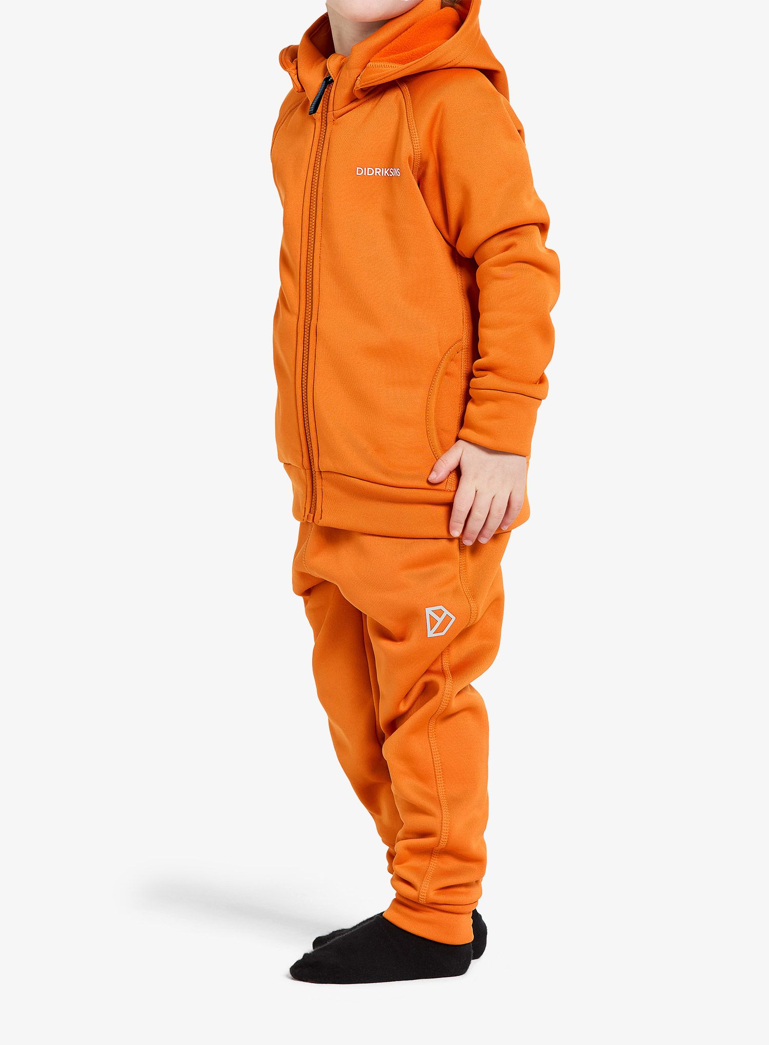 Otroška jopica Didriksons Corin Full Zip - orange jam