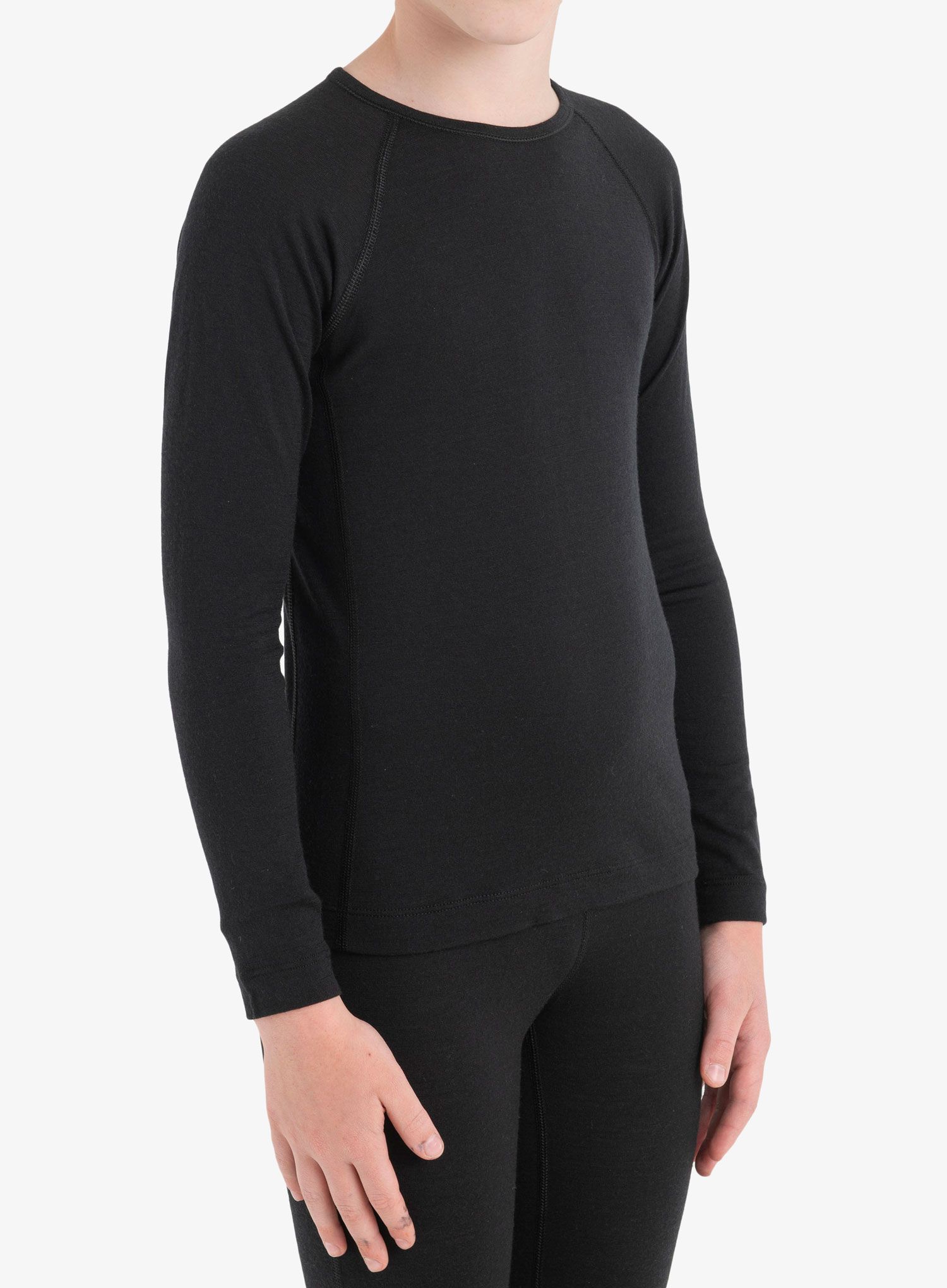 Otroška jopica Icebreaker Kids 200 Oasis LS Crewe - black